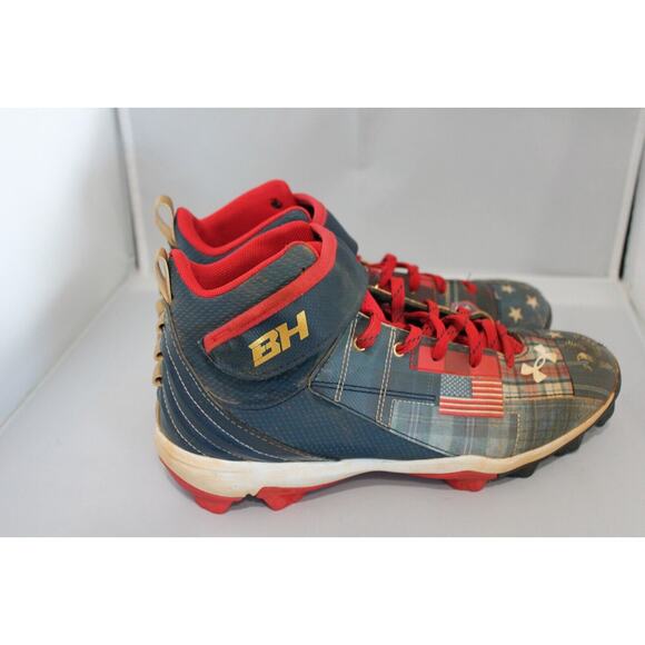 Under Armour Harper Big Kids Size 5.5Y Baseball Cleats 3023445-400 USA - Picture 5 of 9